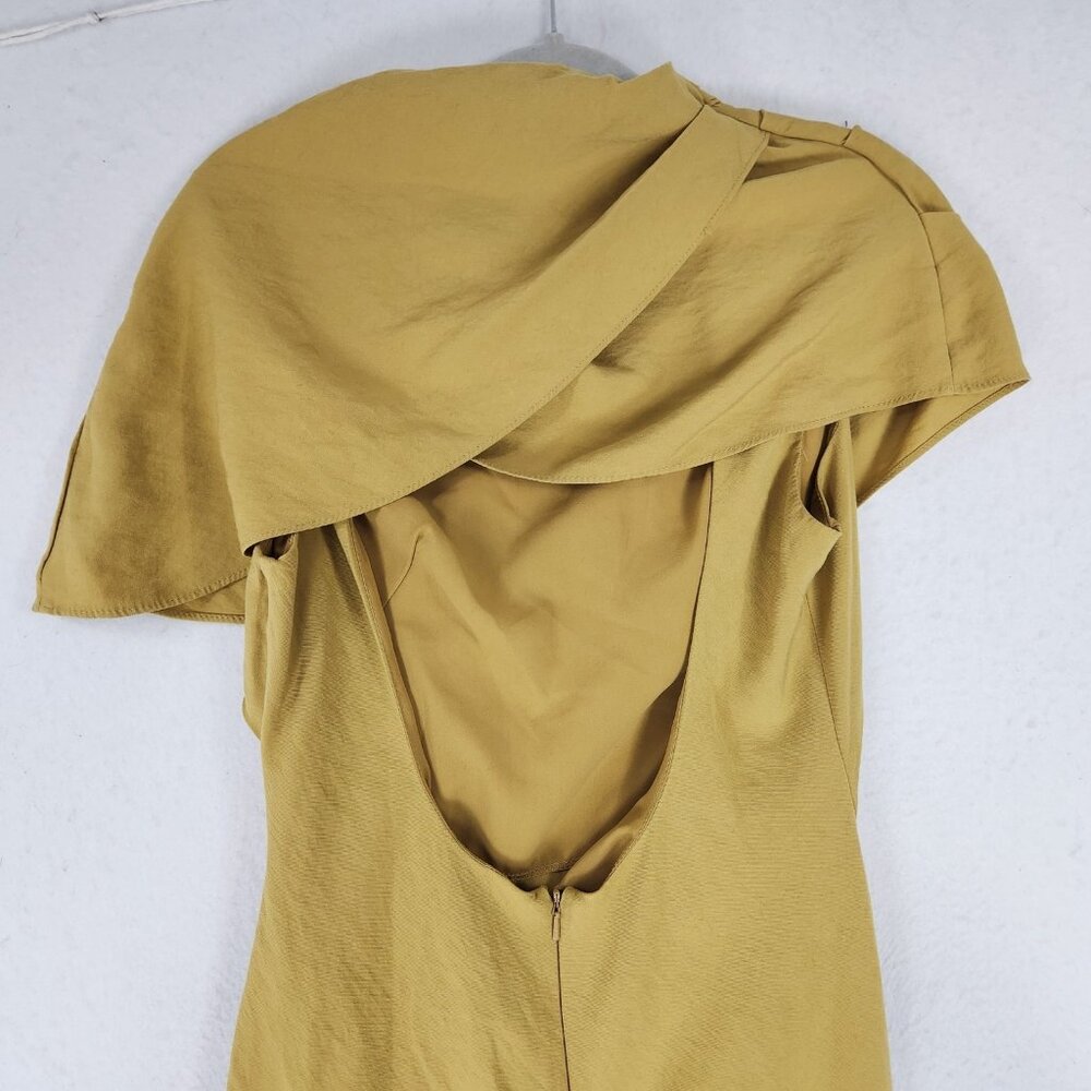 ASOS Mustard Yellow Draped Maxi Gown - Picture 11 of 15